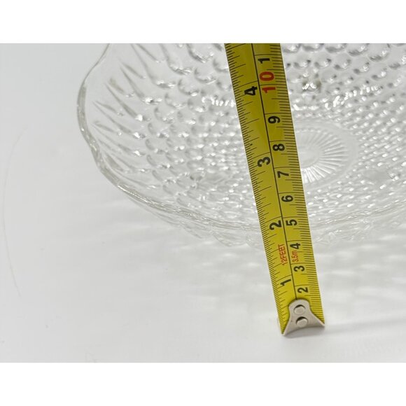 Vintage Anchor Hocking Clear Glass Hobnail Teardrop Three-Footed Candy Nut Dish - Picture 8 of 9